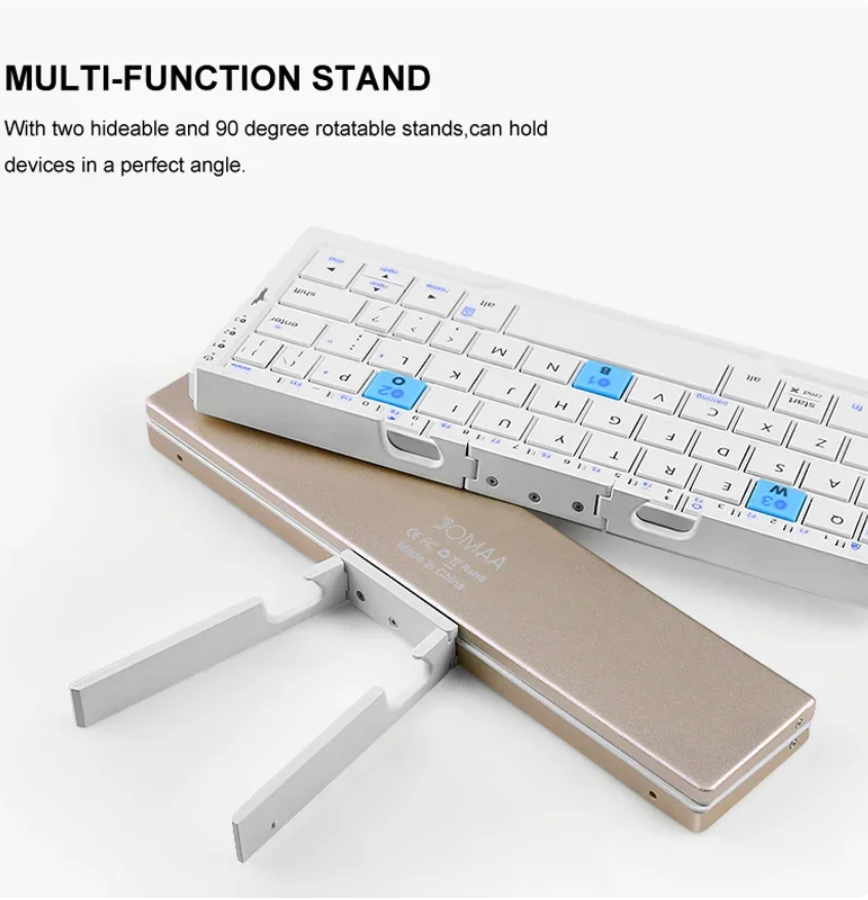 Foldable Bluetooth Rechargeable Wireless Keyboard